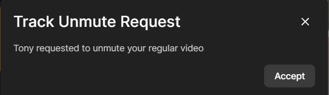 Remote Unmute Request